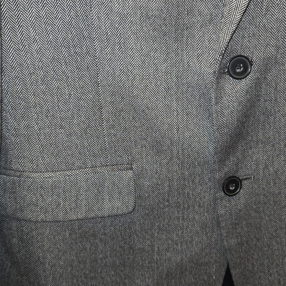 Grey Tommy Hilfiger Herringbone Blazer - Picture 3 of 9